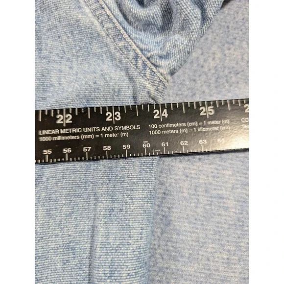 Wrangler Hero Mens Light Wash Denim Button Down Shirt Large Blue Cotton Long Slv - Picture 11 of 12